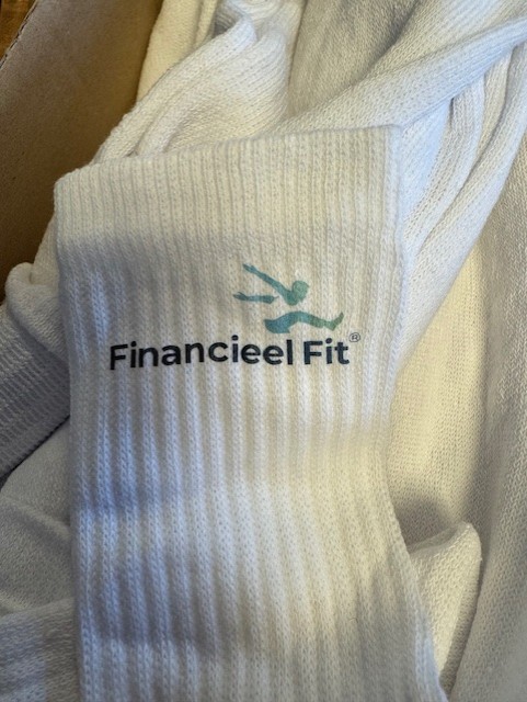 Gesponserde sokken van Financieel Fit