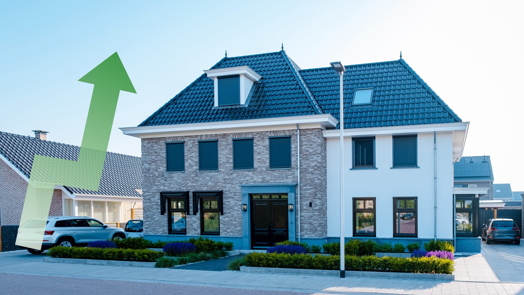 Woning met stijgende waarde als beeld voor overwaarde op je huis